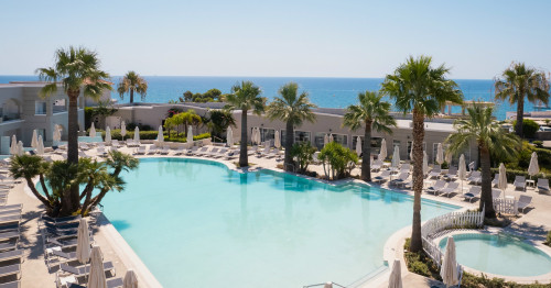 mitsis RODOS VILLAGE main pool overview